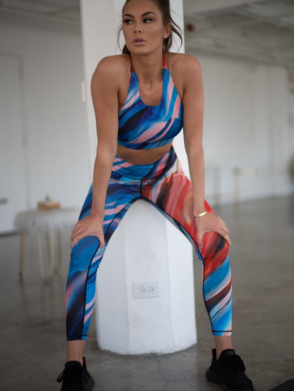 Yelete High Rise Watercolor Leggings